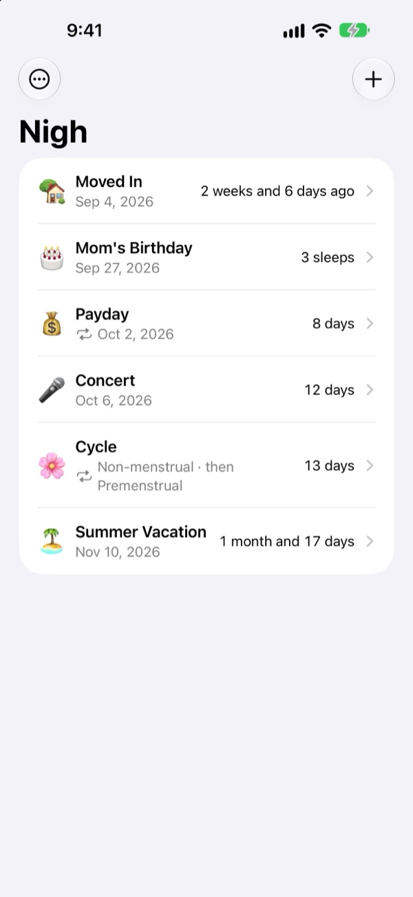 List of countdowns